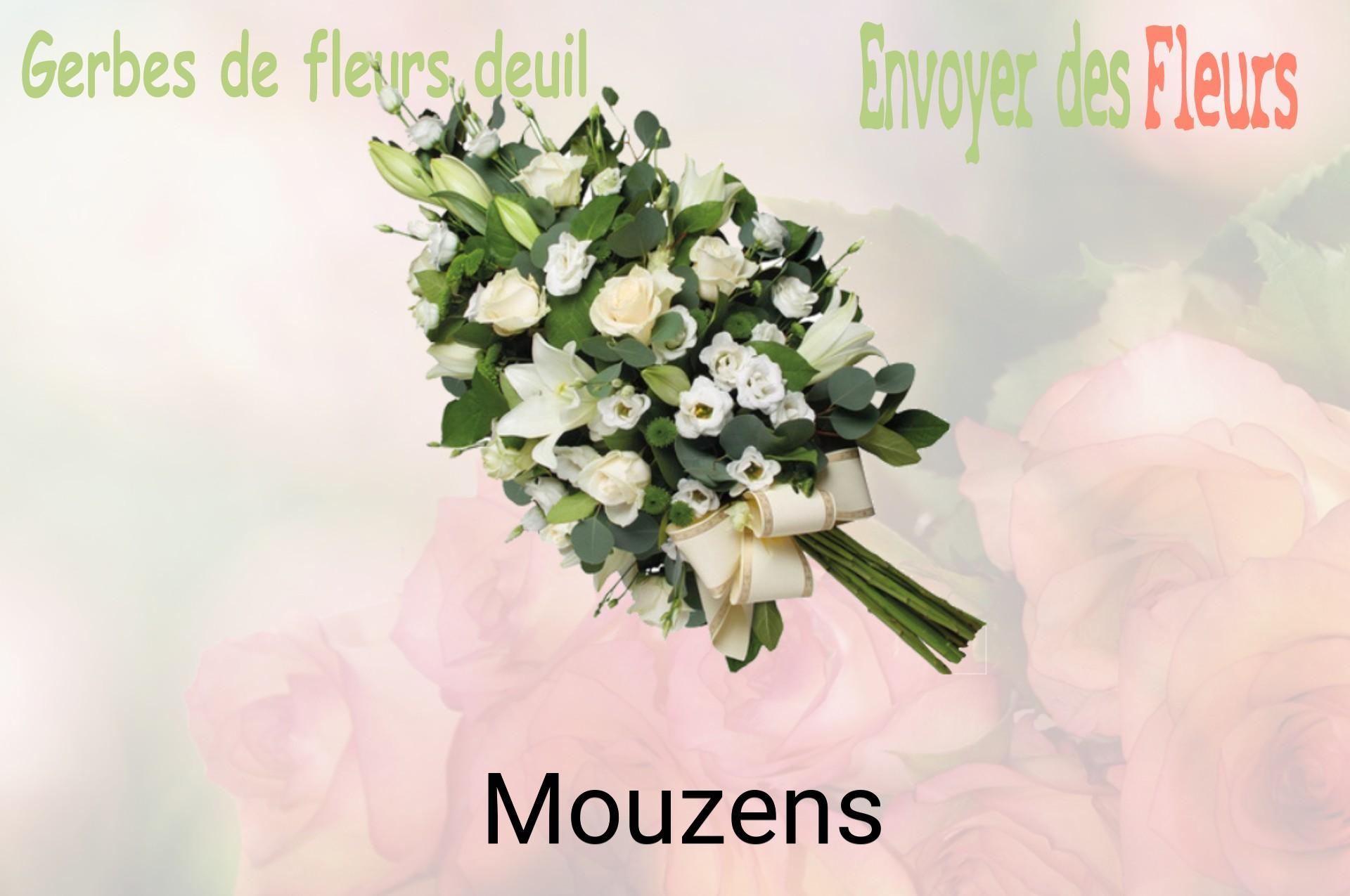 Gerbe de fleurs de deuil livrée à Mouzens